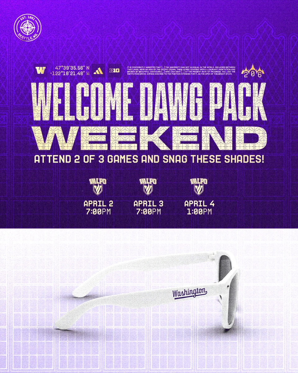 Welcome Dawg Pack Weekend graphic featuring the generated sunglasses