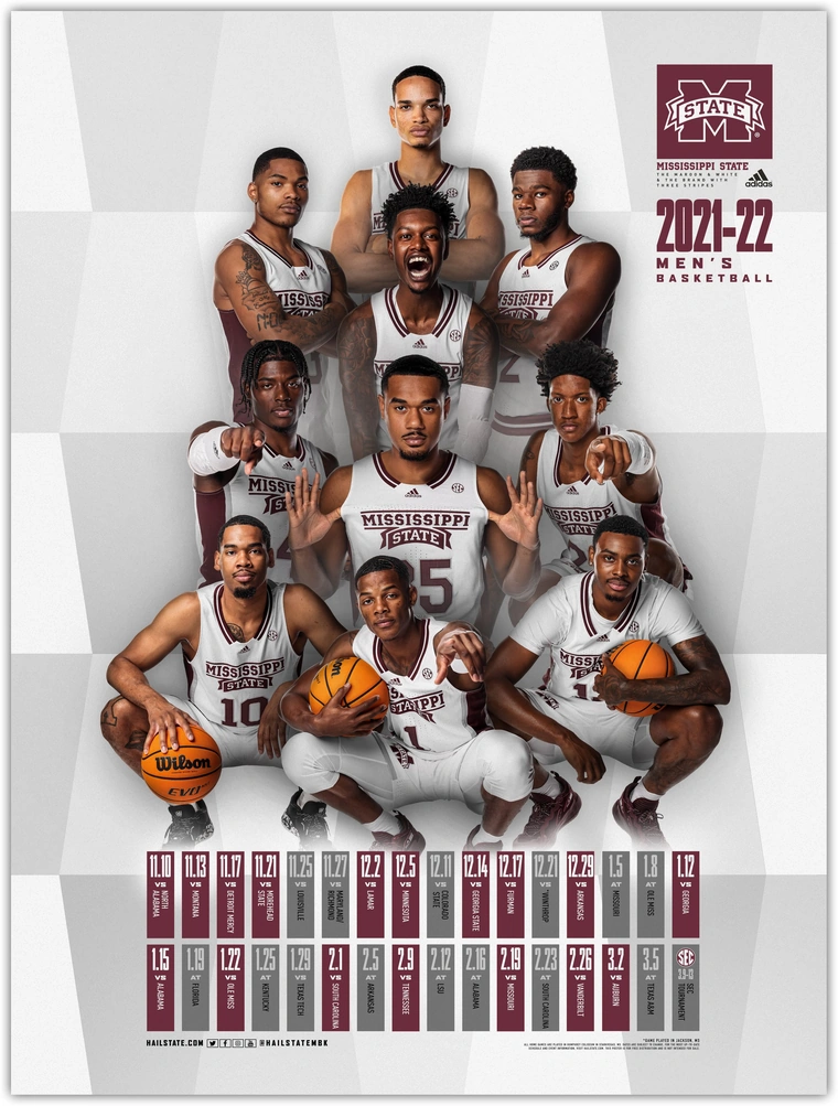 2021-22 basketball schedule poster