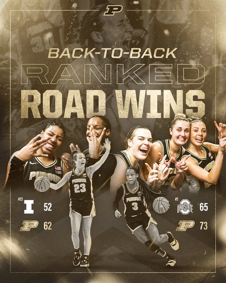 Back-to-back ranked road wins graphic