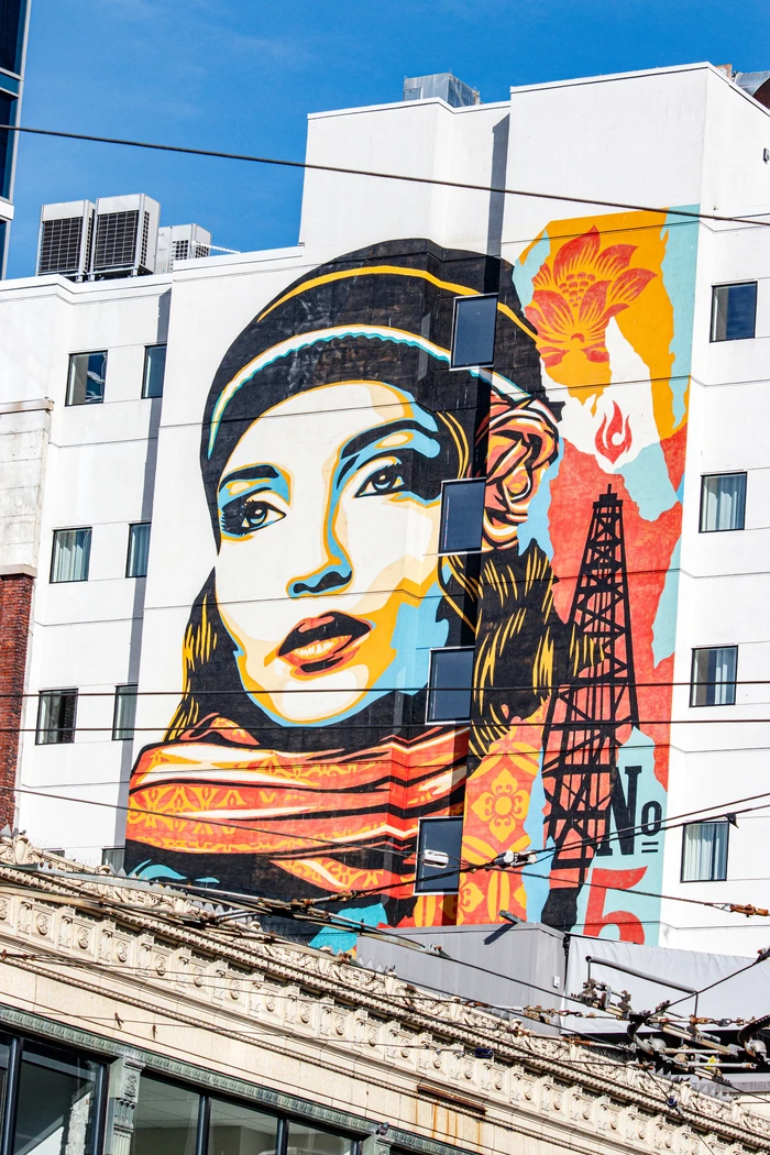 Mural on a building near Pike Place