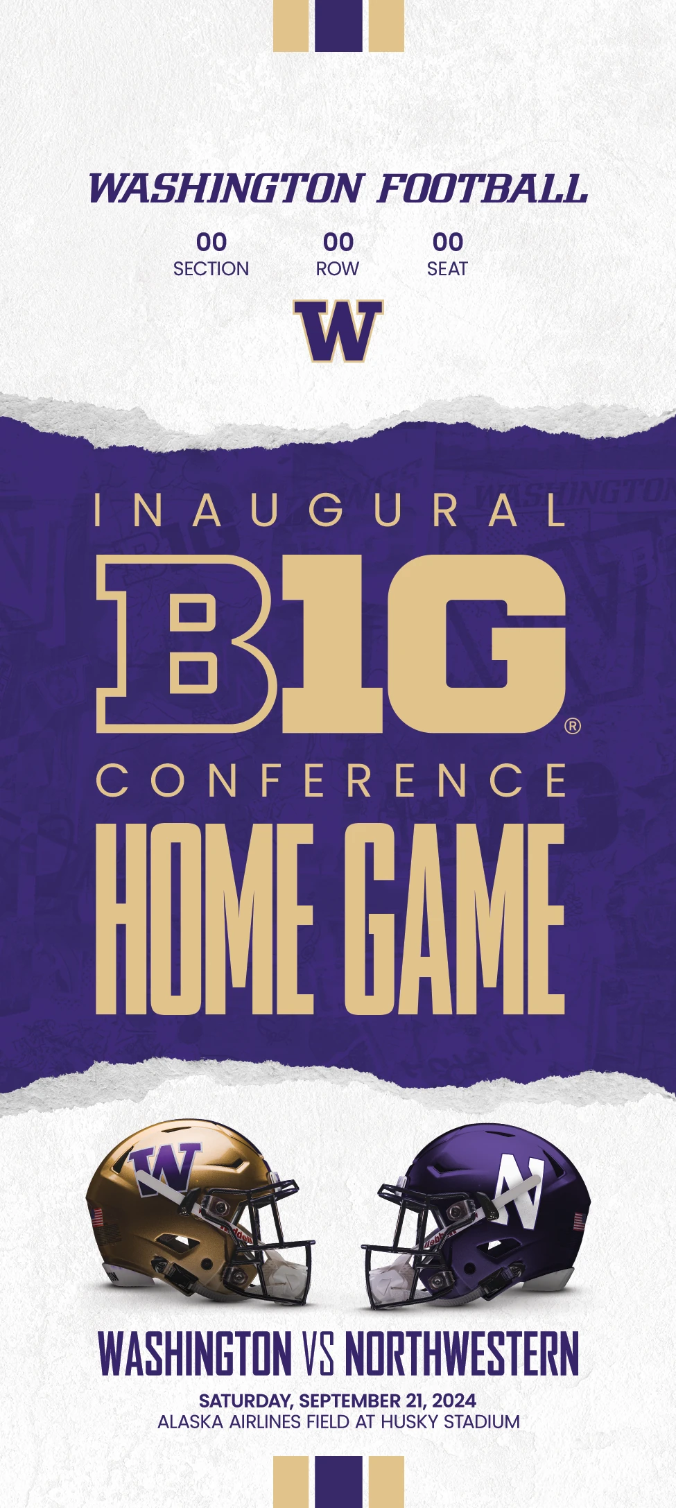 Commemorative ticket front: Inaugural B1G Conference Home Game