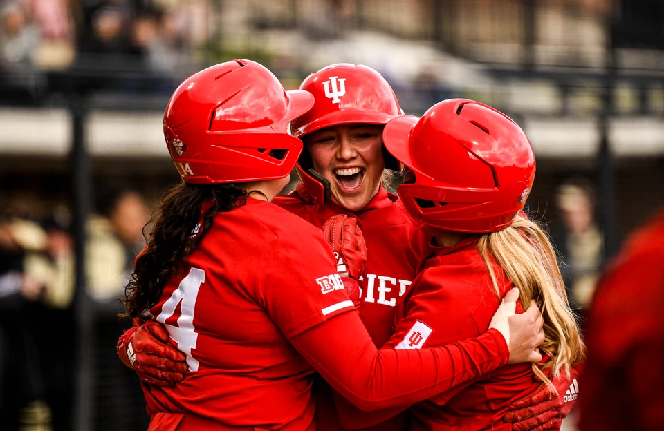 Indiana players celebrating together