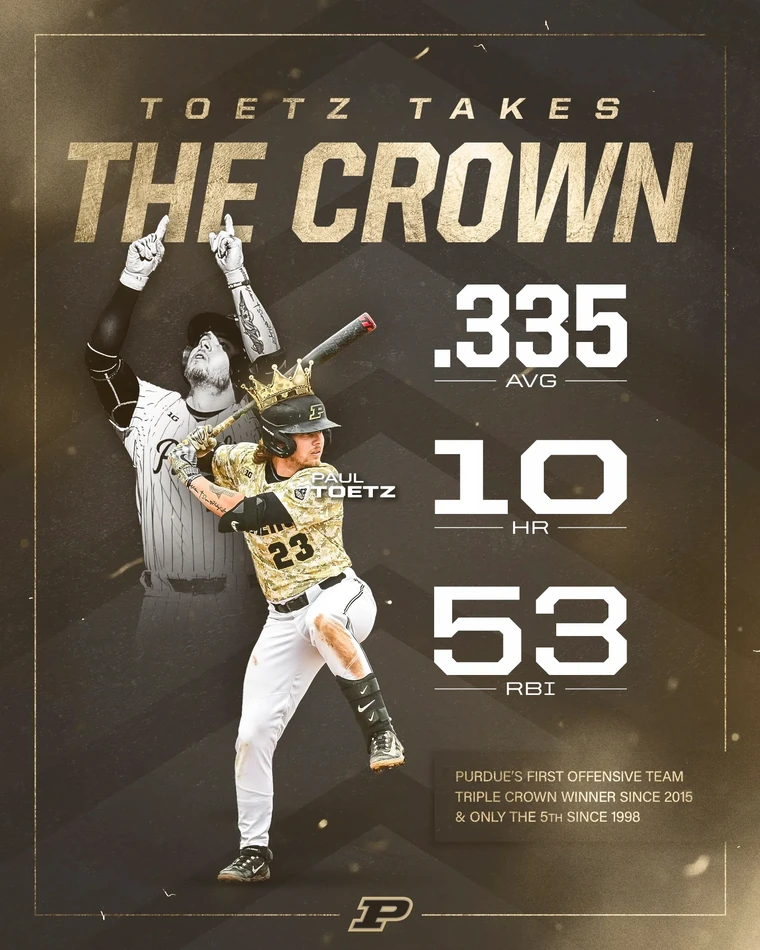 Purdue baseball promo graphic