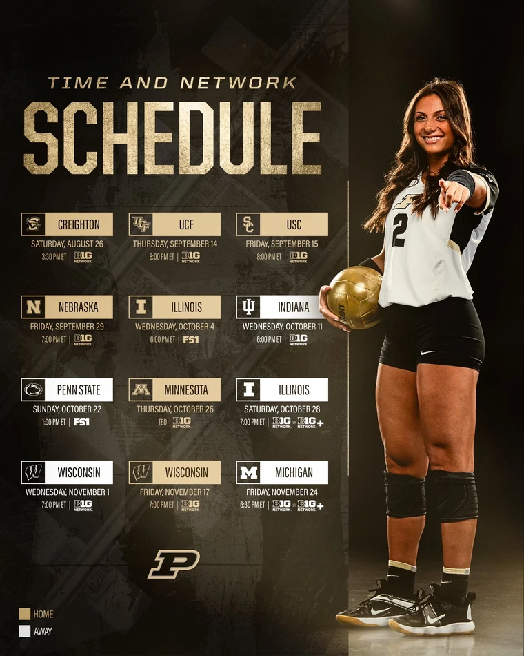 Purdue volleyball regular season graphic 5 of 6