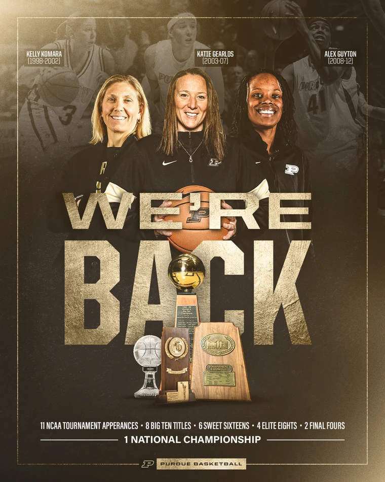We're Back graphic promoting former players returning to coach